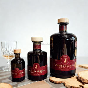 Ensemble de bouteilles de liqueur en verre vides 250 ml 500 ml 700 ml pour distillerie, gin artisanal, vodka, tequila, whisky avec bouchon hermétique - Product Image 3