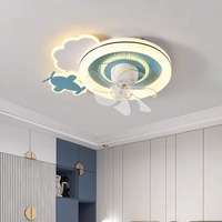 Chambre d'enfant personnalisée dessin animé décoratif chambre d'enfant licorne ventilateur de plafond intelligent lumière garçon créatif astronaute éclairage LED