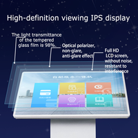 Pantalla Táctil Infrarroja de 10 Puntos a Todo Color de 55 Pulgadas, Pantalla Digital Comercial de Aleación de Aluminio para Exhibición en Tiendas Minoristas