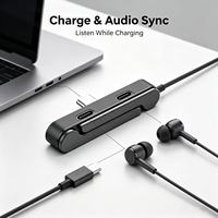 Adaptateur audio portable USB-C en gros avec support de téléphone et microphone pour diffusion en direct et recharge de smartphone