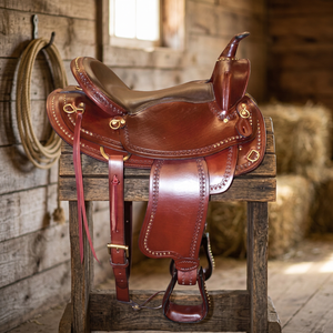 Silla de Montar para Caballo Mega Impex 2018, Personalizada, de Cuero Marrón, Modelo MI_4918 - Product Image 2