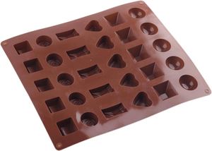 30 Cavity 5 Different Shape Silicon Resin <b>Mold</b> Silicone Ice Cube Tray Chocolate & Candy <b>Mold</b> <b>Cake</b> Tools - Product Image 4