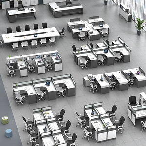 Call Center Modern Modular Office cubile Workstation 6 orang orang Office Partition Workstation meja - Product Image 6
