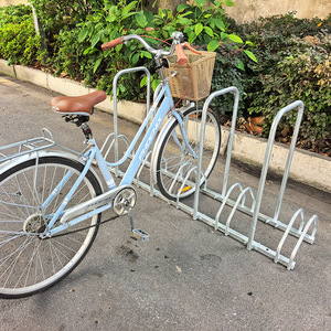 Support de vélo rond en acier galvanisé à chaud pour extérieur, pour parcs publics, pour le rangement des vélos - Product Image 4