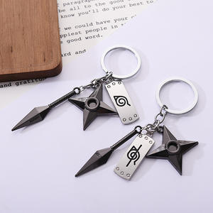 Nuevo Llavero Metálico de Tres Piezas con Diseño de <span class=keywords><strong>Anime</strong></span> Estilo Caricatura, Protector de Frente de Ninja Rebelde, Shuriken, de Source Z-Sale - Product Image 3