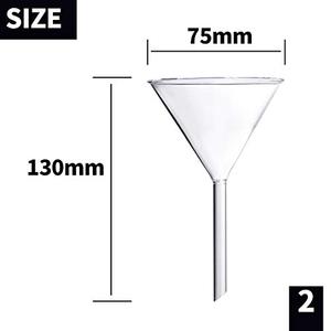 Entonnoirs de laboratoire en verre borosilicate, diamètres 100 mm, 75 mm, 50 mm, 40 mm, pour la recherche scientifique - Product Image 5
