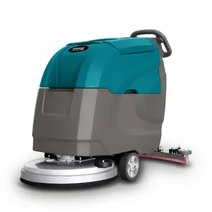 Anrunto B50 square commercial small walk behind hand push battery auto floor cleaning scrubber dryer