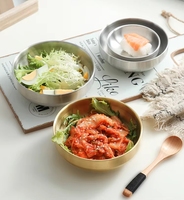Bol à sauce double paroi, plat à sauce soja, condiment, acier inoxydable 304, bol à salade coréen