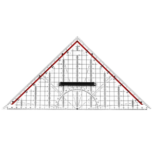 Regla Triangular Multifuncional Transparente de Diseño, con Mango de Plástico, <span class=keywords><strong>30</strong></span> <span class=keywords><strong>cm</strong></span>, Herramienta de Medición, Escala de Arquitectura para Dibujo - Product Image 1