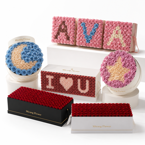 Cadeau de la fête des mères Micang, vente en gros de 100 fleurs éternelles, fleurs éternelles dans une boîte, roses naturelles préservées pour la Saint-Valentin - Product Image 2