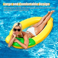 Hamac gonflable en forme de citron, chaise longue flottante en maille pour piscine, lit flottant portable pour piscine, idéal pour les fêtes estivales à la plage