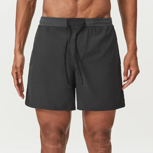 Men's 100% Cotton Casual Lounge Fleece Jogger Gym <b>Shorts</b> With Elastic Waist Solid Pattern Pockets For Training And Workout - Product Image 3