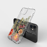 Coque personnalisée en TPU souple et flexible pour iPhone 14 Pro Max 13 12, étui à fleurs antichoc pour filles et femmes