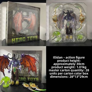 Figurine articulée lumineuse en PVC Illidan le Démon de World of Warcraft, vente en gros d'usine, figurine de <span class=keywords><strong>jeu</strong></span> d'anime 2D - Product Image 2