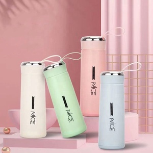 Wholesale <b>Glass</b> Vacuum Cupping 13Oz <b>Glass</b> Drinking <b>Water</b> <b>Bottle</b> 400Ml <b>Glass</b> Thermos Cup Custom Tea <b>Water</b> <b>Bottle</b> With Logo - Product Image 5