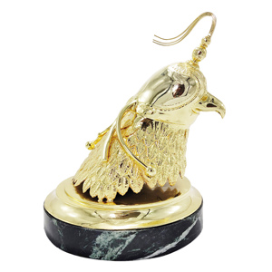 Testa di uccelli con Base in marmo di lusso moderno personalizzato trofeo Souvenir in metallo artigianato trofeo di falco per regali di eventi aziendali - Product Image 3