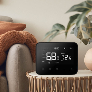 Thermostat d'ambiance programmable électronique Tuya Wifi 24V pour pompe à chaleur, température et humidité - Product Image 2