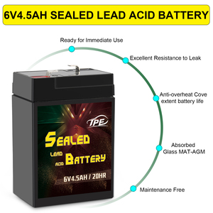 鉛蓄電池6V4.5AH VRLA /<span class=keywords><strong>SLA</strong></span>/AGM/ディープサイクル/GELバッテリー緊急照明用UPSシステム警報システム - Product Image 3