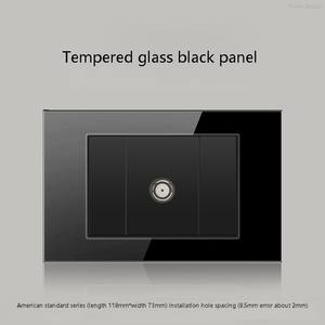 Prise murale réseau Type 118 avec panneau tactile et matériau en verre pour utilisation domestique (TV et ordinateur) - Product Image 4