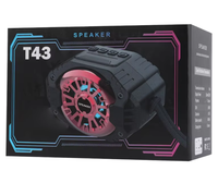 Speaker BT nirkabel dengan lampu RGB portabel, speaker Bluetooth nirkabel dengan fungsi lampu spectral, lampu LED/AUX/USB/AUX/LED/spectral