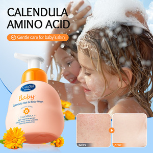 Shampooing et <span class=keywords><strong>Gel</strong></span> <span class=keywords><strong>Douche</strong></span> 2-en-1 Doux et Hydratant pour Enfants à l'Acide Aminé de Calendula Naturel – Usage Quotidien - Product Image 3