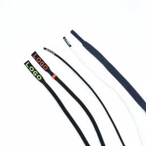 Cordon tressé imperméable pour vêtements, tirette de fermeture éclair, lacet, ficelle en polyester, fil de macramé, logo personnalisé imprimé, revêtement plat - Product Image 2