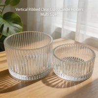 Customized Logo Stripe Glass Sugar Jar Food Grade for Restaurant Use Holiday Decoration Centerpiece Wholesale