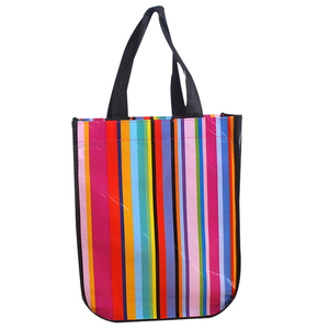Bolsa de gimnasio reutilizable Grande y Pequeña personalizada respetuosa con el medio ambiente Bolsa no tejida de PP con logotipo de impresión completa con fondo redondo para ir de compras - Product Image 2