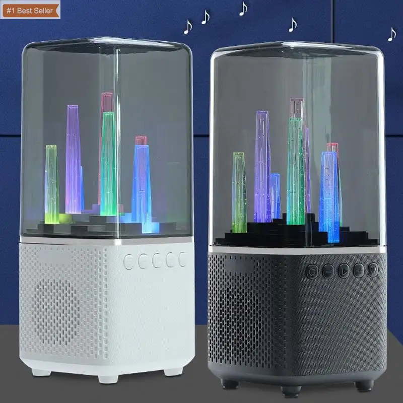 Loudspeaker 8 Light Mmodes Portable Compatible Column Bass Stereo Waterproof Microphone 5.0 Bluetooth City Lights Speaker