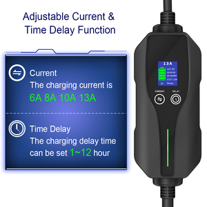 <span class=keywords><strong>Chargeur</strong></span> portable 6A-16A Niveau 2 Mode 2 GBT, station de charge AC réglable avec prise Schuko - Product Image 5