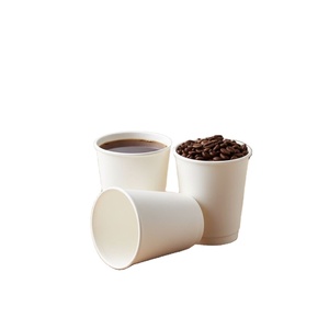 Gobelets promotionnels jetables en carton 280 g/m² durables, écologiques, à double paroi, 8 oz, pour café, thé et eau - Product Image 1