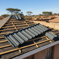 Tuile de toiture métallique moderne anti-corrosion avec revêtement en pierre, résistance au vent de 120 mph, isolation thermique, caractéristiques imperméables, appartement, hôtel