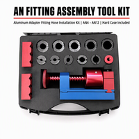 Herramienta de Prensado Manual Portátil de Aluminio para Montaje de Conexiones AN, Kit Completo de Bujes AN4-AN16 con Abrazadera de Banco OEM