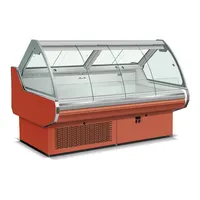 Factory direct price display case for butcher freezer 450l refrigerated deli display case for sale