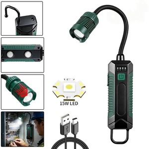 Exploration Magnetic <b>Work</b> <b>Light</b> 15W <b>LED</b> Flexible Neck Rechargeable For Auto Repair Outdoor Use - Product Image 1