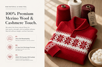 Pull tricoté épais pour homme, motif de Noël, personnalisé ODM/OEM - 100 % coton, séchage rapide, anti-plis, anti-rétrécissement