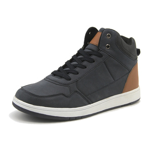 2024 Nouveau style Chaussures de sport plates Baskets hautes en cuir pour hommes - Product Image 1