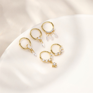 Anneaux de cartilage et de nez en argent sterling S925 plaqué or, délicats et souples, pour femmes - Product Image 1