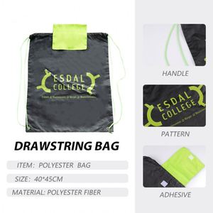 Sac à dos de sport en polyester personnalisé avec cordon de serrage pour marathon, gym et voyage – Offre spéciale - Product Image 2