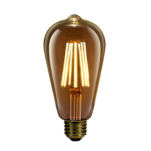 En stock, <span class=keywords><strong>ampoules</strong></span> LED ST64 E27, prix bas, ambre clair, 6W, 630lm, 2700K, <span class=keywords><strong>ampoules</strong></span> LED sans scintillement pour la maison - Product Image 3