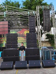 Set Speaker kualitas tinggi, keluaran 800W terbaru, daya pasif ganda 10 "sistem suara panggung dua arah, Set Speaker Array garis kuat, konser gereja - Product Image 5