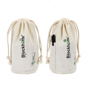 Reusable Custom Logo Portable Printed <b>Canvas</b> Cotton Double String Handbag Dust <b>Drawstring</b> Gift <b>Bag</b> - Product Image 2