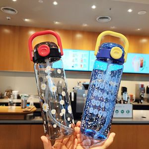 Sports Bottle 900ml One Click Pop Up Straw Plastic Water Bottle For Outdoor Sports And Daily Use - Product Image 1