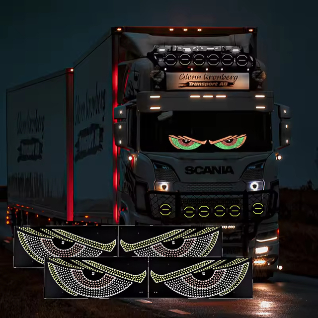 Manufacturers Hot Sale APP Control Smart Soft Screen Display Blinking Dynamic Demon LED Car Devil's Eye Light for Truck Lorry