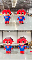 Costumes gonflables promotionnels avec logo 3D, mascottes de marque ambulantes pour salons professionnels et événements commerciaux