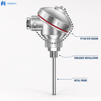 Sonde de température industrielle PT100 WZPK-230, thermomètre à résistance en platine fileté, sonde en acier inoxydable, OEM/ODM, IP67, haute performance