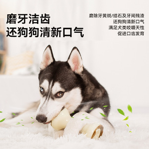 EETOYS <b>Dumbbell</b> Dog Chew Toy With Food Compartment Interactive Feeder For Pets - Product Image 3