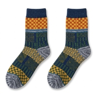 Herbst Winter Vintage Bohemian Geometrische Jacquard Wadenlange Socken