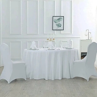Nappes de table d'hôtel, linge de table blanc, nappe ronde