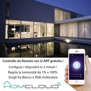 Ampoule LED intelligente Wi-Fi Homcloud A70 E27 11W 1050 lumens multicolore blanc CCT dimmable, contrôle par application, montage au plafond - Product Image 6